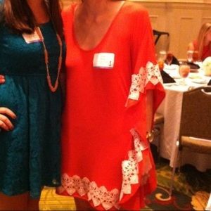 Southern frock red and white caftan